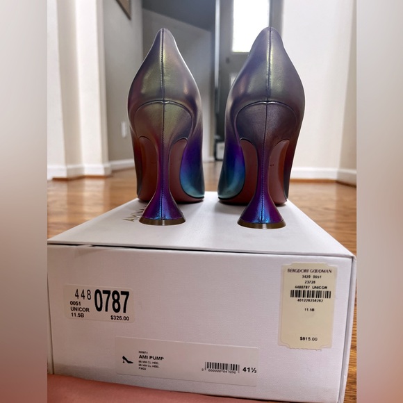 Amina Muaddi Ami 95mm Iridescent pumps in 41.5 - Picture 9 of 10